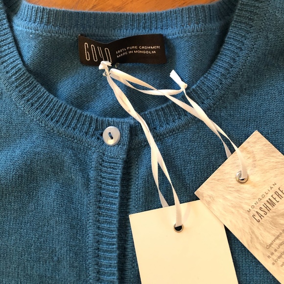 Mongolian Cashmere Color-block Cardigan Sweater - Medium - Picture 12 of 13